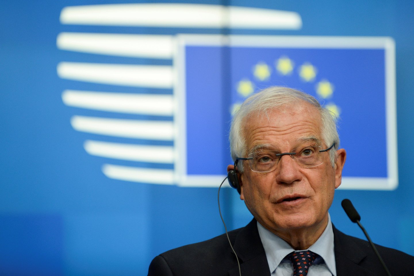 Bloko užsienio politikos vadovas Josepas Borrellis.<br>REUTERS/Scanpix nuotr.