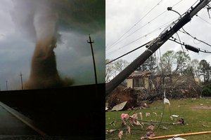 Mirtį nešantys tornadai JAV pietuose nušlavė viską savo kelyje: žuvo jau 5 žmonės