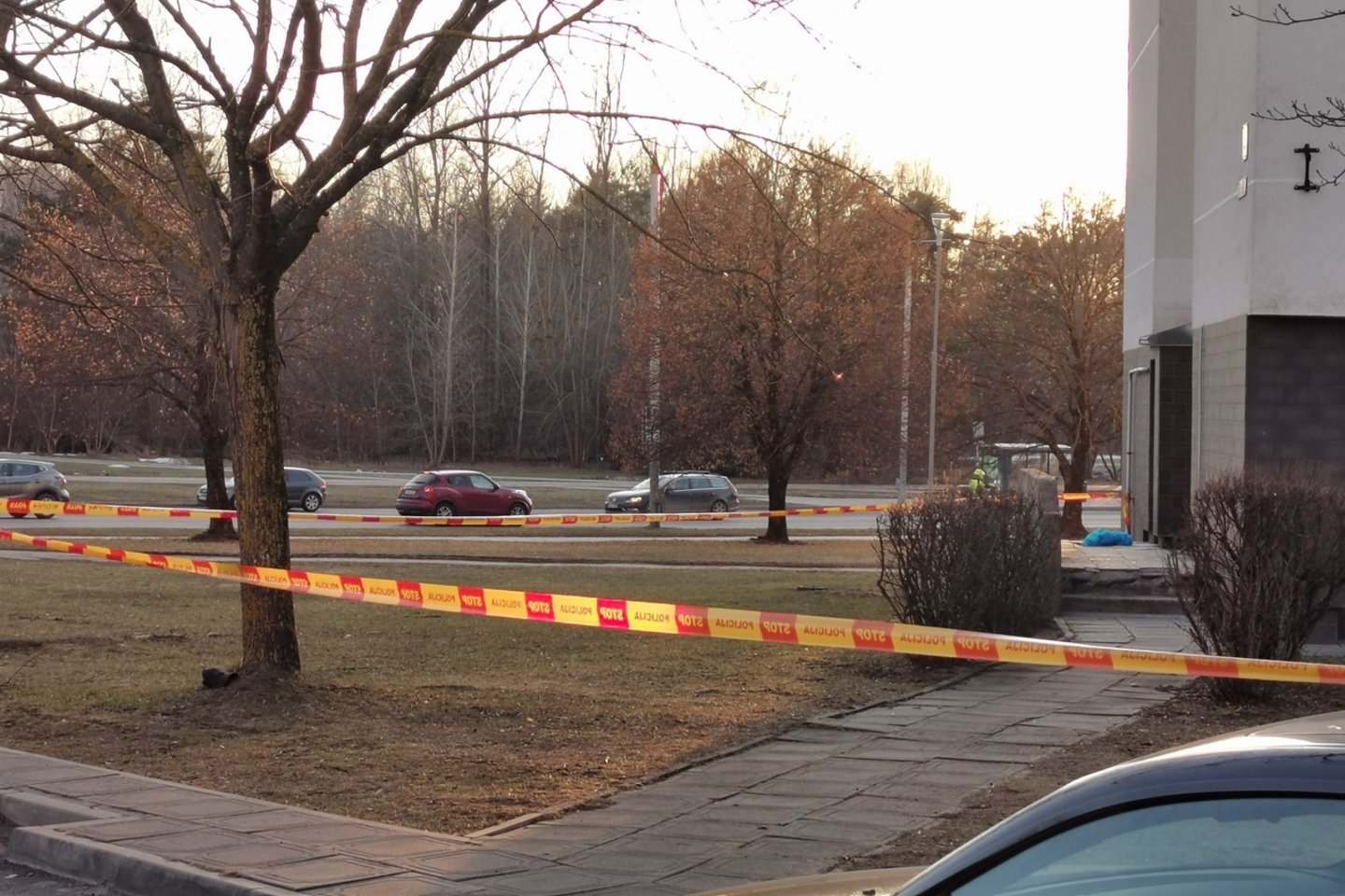Vilniuje pro universiteto bendrabučio langą iškritusi moteris žuvo vietoje.<br> R.Danisevičiaus nuotr.