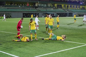 Lietuvos futbolo rinktinė po pažeminimo Kosove atvyko mačui su Šveicarija