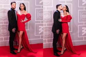 Ant M.A.M.A raudonojo kilimo suspindo ką tik tėvais tapę Karolina Meschino ir OG Version