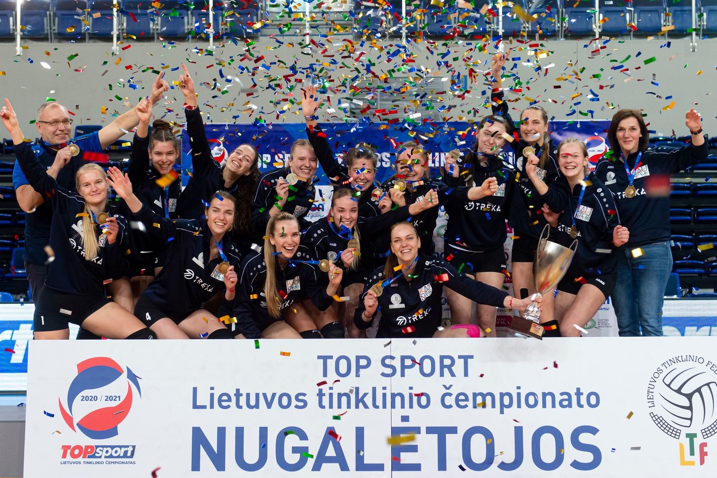 Kauno „Kauno-VDU“ tinklininkės penktą kartą iš eilės tapo Lietuvos čempionėmis.