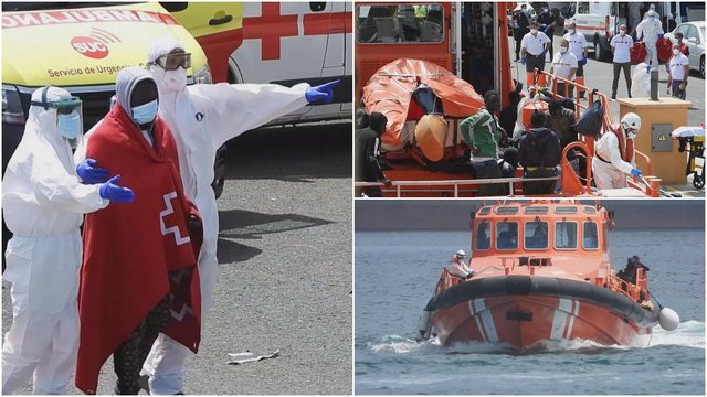 Ispanijos pareigūnai per parą iš jūros išgelbėjo virš 300 nelegalių migrantų
