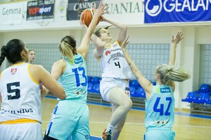 Atkaklų mūšį laimėjusi „Kibirkštis-MRU“ – per žingsnį nuo čempionių titulo