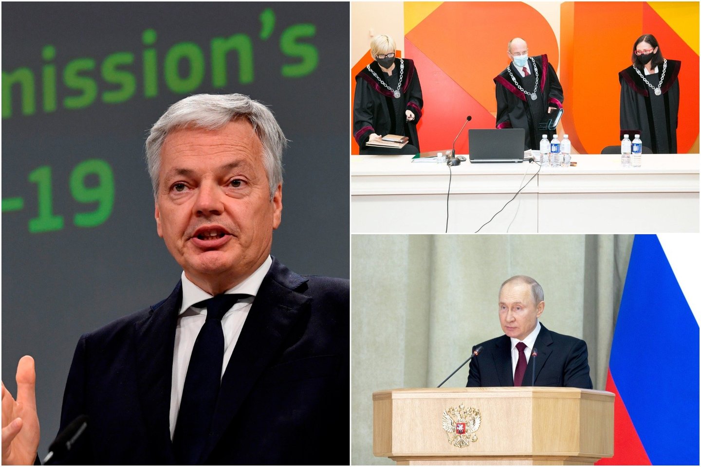  Teisingumo eurokomisaras D.Reyndersas sako, kad Europos Sąjunga gins Sausio 13-osios bylą nagrinėjusius Lietuvos teisėjus nuo Rusijos persekiojimo. <br> lrytas.lt koliažas.