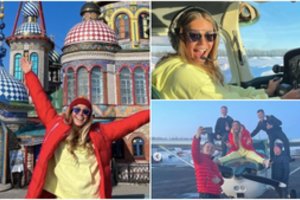 Į tėvynę netikėtai grįžusi J. Jefimova išbandė neįprastą pramogą