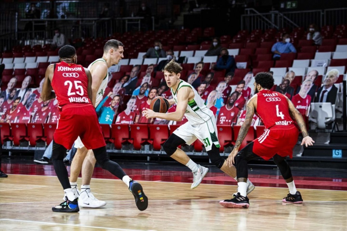 „Žalgiris“ pralaimėjo Miunchene 70:71.<br>zalgiris.lt nuotr.