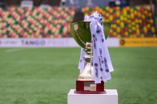 LFF supertaurę pirmąkart laimėjo „Panevėžio“ futbolininkai.<br>V.Skaraičio nuotr.