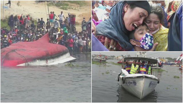Bangladeše nuskendo su kitu laivu susidūręs keleivinis keltas: žuvo mažiausiai 26 žmonės