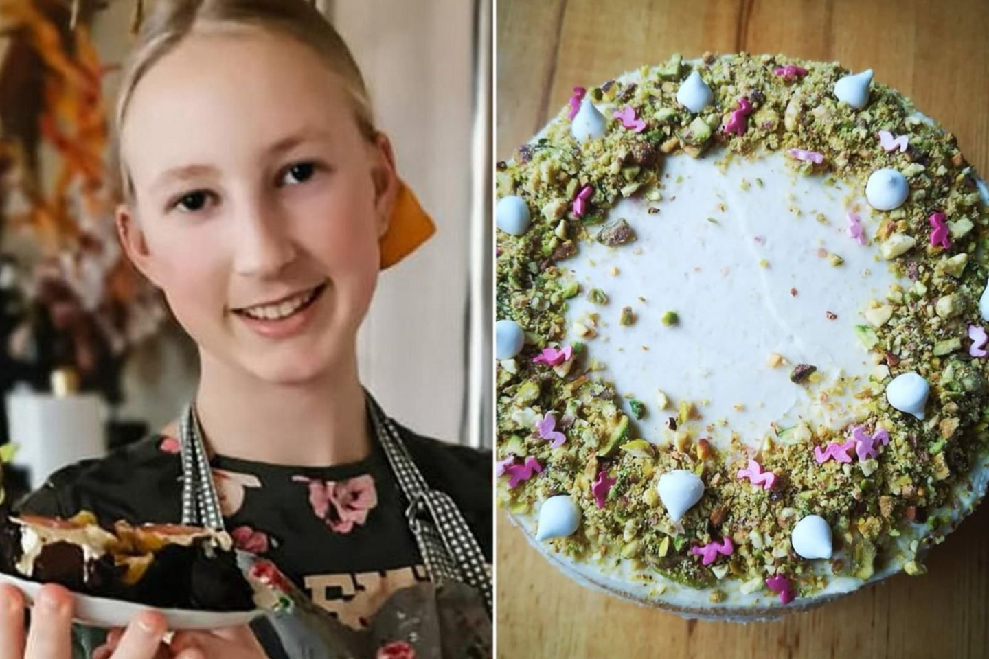 Pyragus Justė viena pati kepa jau nuo 8-erių, o dabar praktikuojasi gamindama tortus.<br>Nuotr. iš zemaiciolaikrastis.lt.