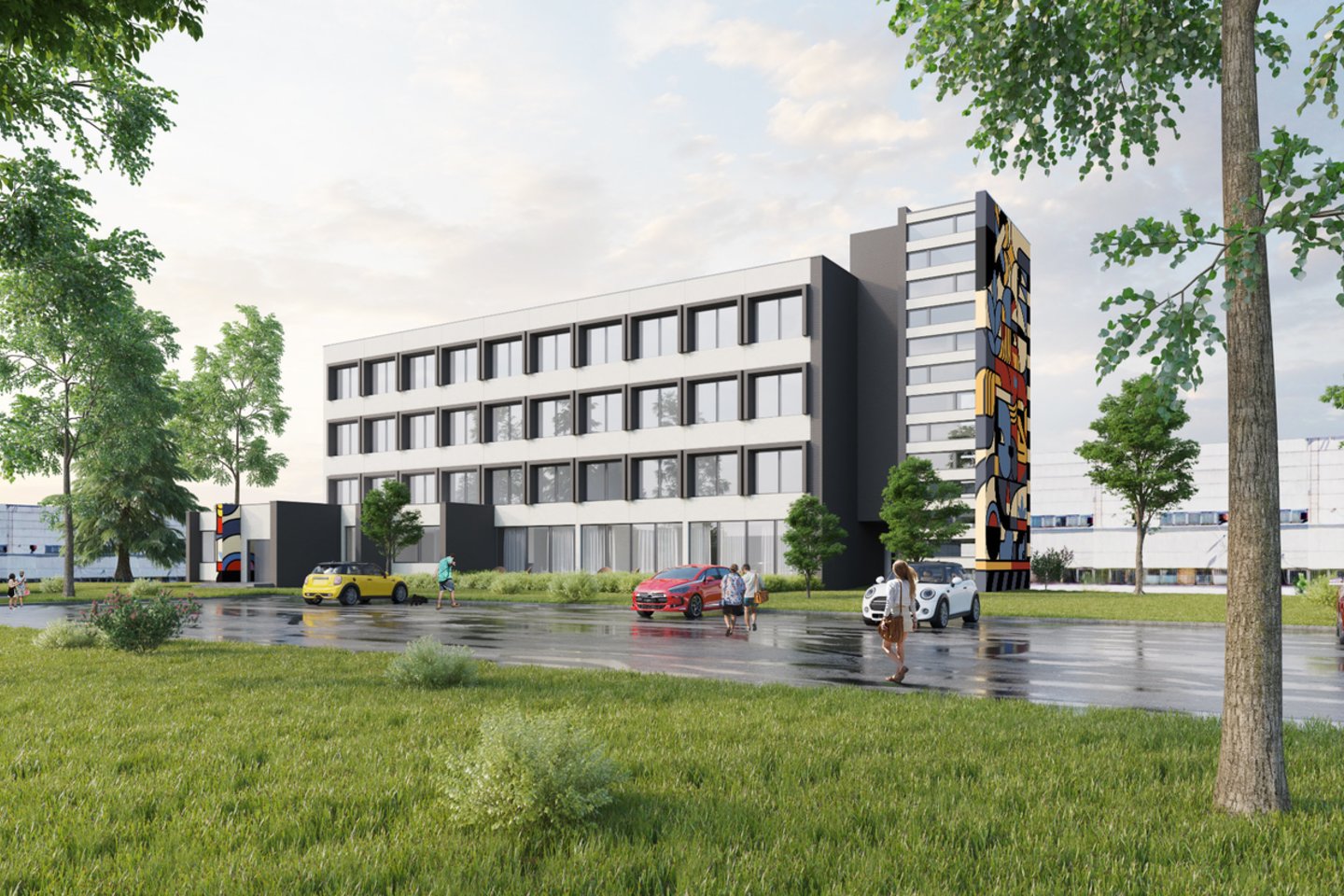 Pramonės, komercijos ir logistikos aktyvumu garsėjančiame Vilniaus Panerių mikrorajone, Kirtimų g. 51A, pristatomas nestandartinis kompaktiškų būstų ir biurų projektas.<br>Vizual.