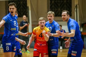 „Amber-Arlangos“ tinklininkai pasispardė prieš Baltijos lygos reguliariojo sezono nugalėtojus