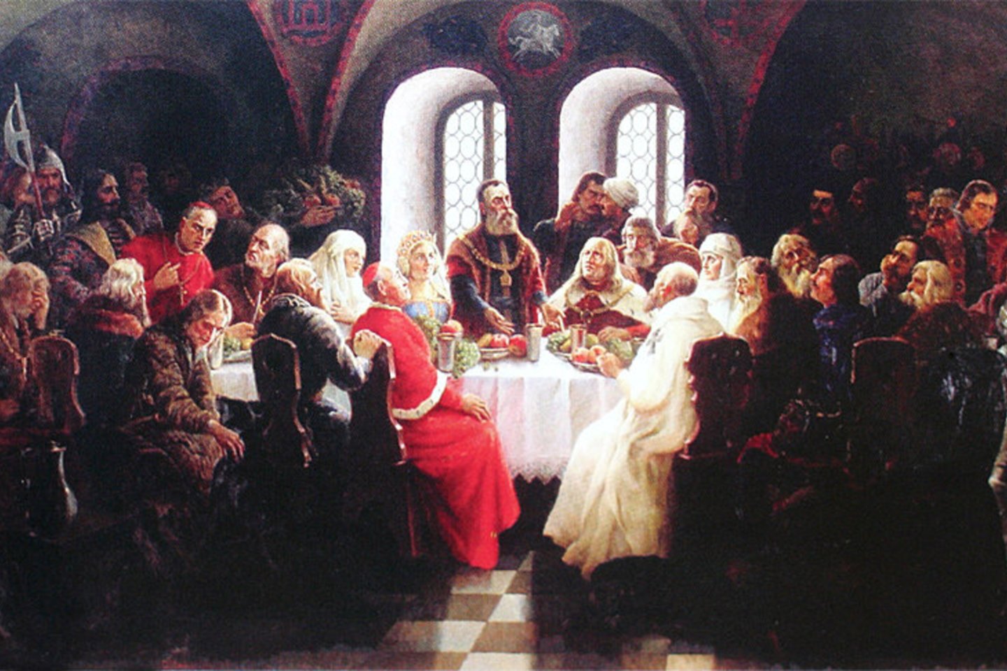 Antai 1428 m. anksti ryte į Lucko pilį atvykę Vokiečių ordino pasiuntiniai iškart buvo pakviesti prisėsti prie Vytauto Didžiojo pusryčių stalo.