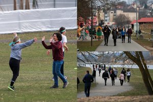 Pramogų ištroškę kauniečiai patraukė į Santakos parką, tačiau prisistatė ir patruliai