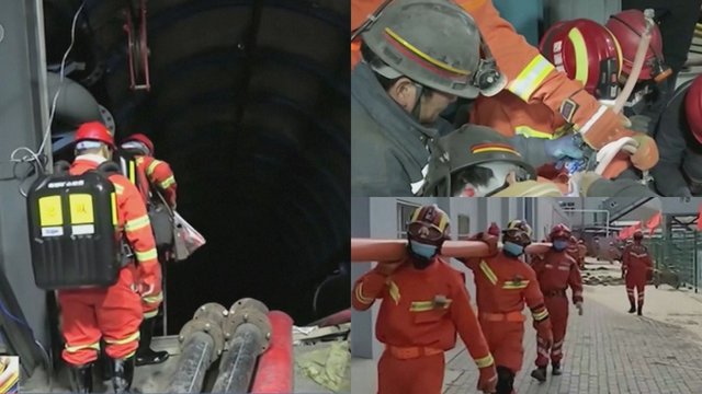 Gelbėjimo operacija Kinijoje: užtvindytoje anglies kasykloje įstrigo 21 darbuotojas
