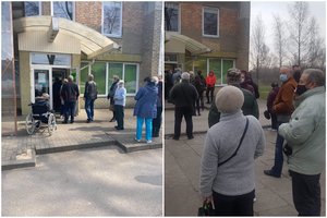 Pacientų eilė prie Šilutės ligoninės privertė išsižioti: laukė po kelias valandas