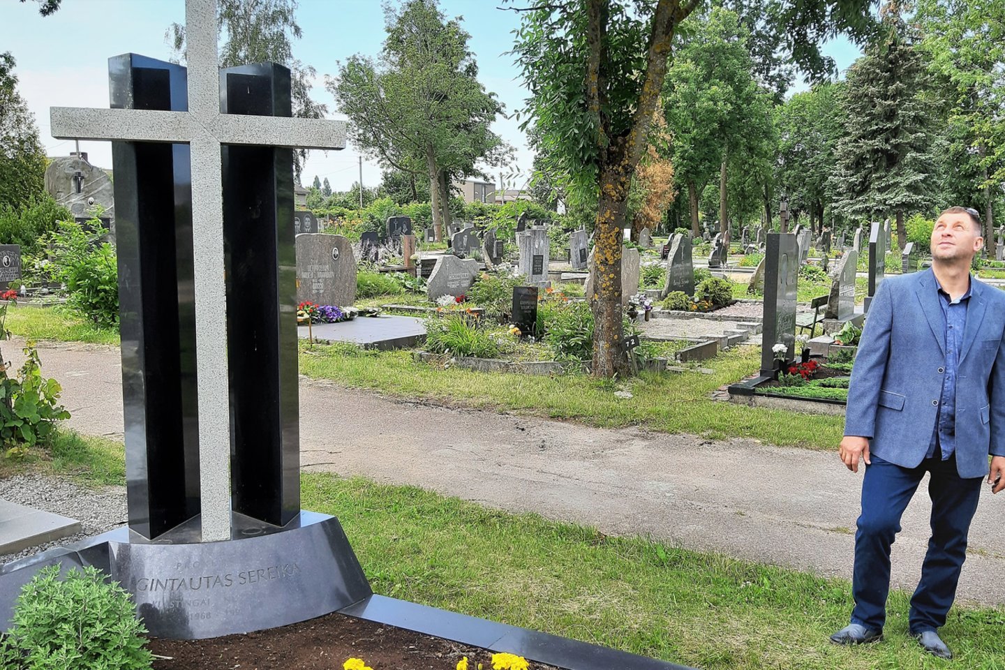Nužudyto prokuroro G.Sereikos kapas Klaipėdoje.  <br> G.Pilaičio nuotr.