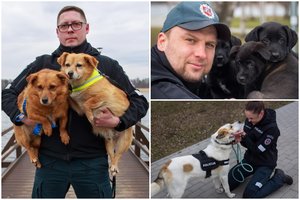 Neįprasta Biržų policijos pareigūnų fotosesija su gyvūnais: negailėjo dėmesio ir meilės