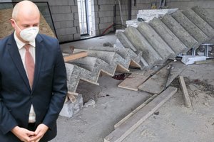 S. Gentvilas apie jo name broko pridariusius statybininkus: „Nelaimė galėjo būti ir didesnė“