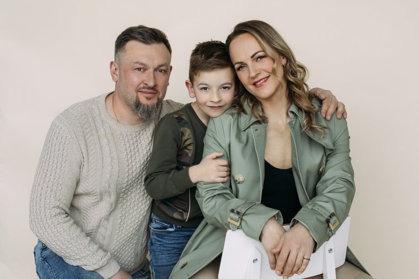  Simona Krupeckaitė su šeima.<br> K.Aleksynaitės nuotr.