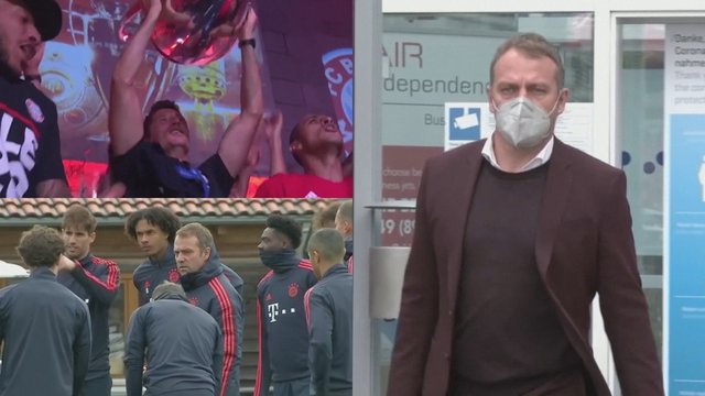 Permainos Miuncheno „Bayern“: iš vyriausiojo trenerio pareigų pasitraukia H. Flickas