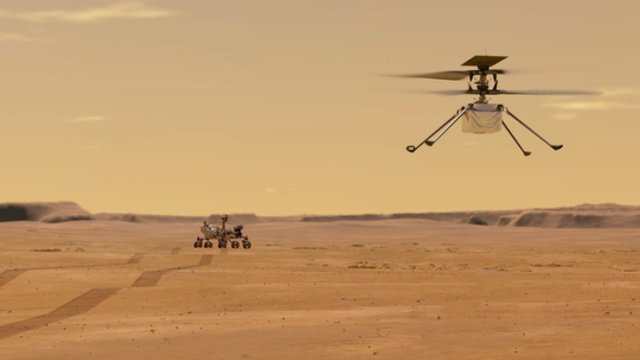 Marse sraigtasparnis sėkmingai įvykdė pirmąjį tokį skrydį žmonijos istorijoje