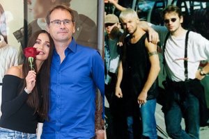 Aras Vėberis pasidalijo nematytu kadru su 50-metį švenčiančiu Marijonu Mikutavičiumi