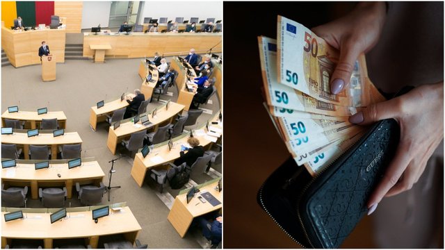 Seimas svarsto įstatymo pataisas: siūloma uždrausti su darbu susijusias išmokas mokėti grynaisiais