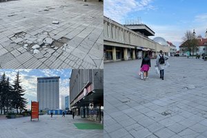 Pėsčiųjų zona šalia prekybos centro CUP bus sutvarkyta: atsiras želdynų ir dviračių takas