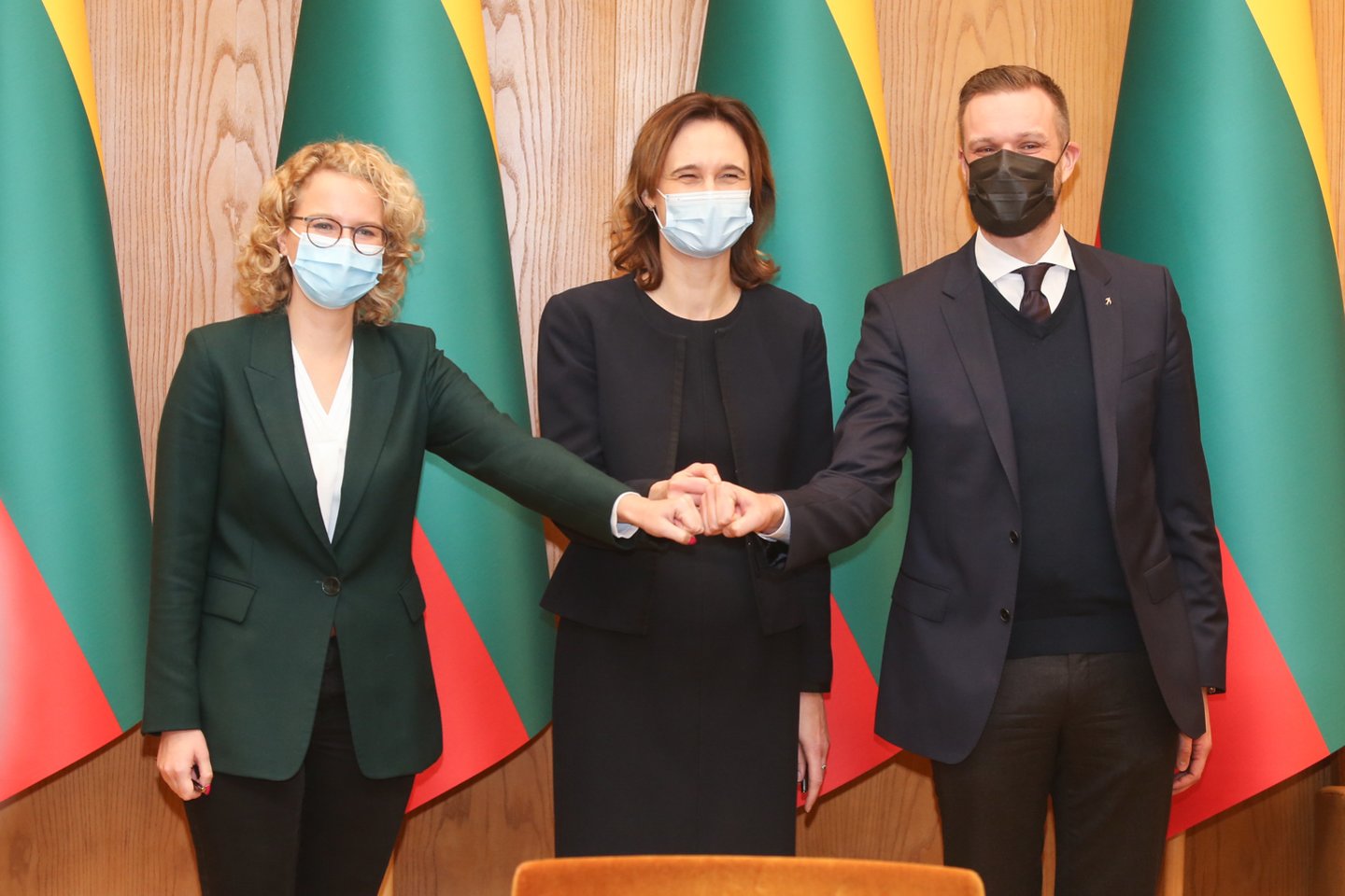 Koalicija: Gabrielius Landsbergis, Viktorija Čmilytė-Nielsen, Aušrinė Armonaitė<br>R.Danisevičiaus nuotr.