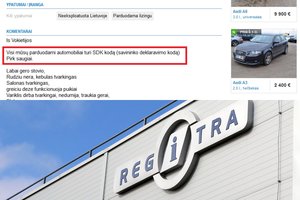 Perspėja tiek policija, tiek „Regitra“: rinkoje jau pradėti pardavinėti automobiliai su SDK kodais