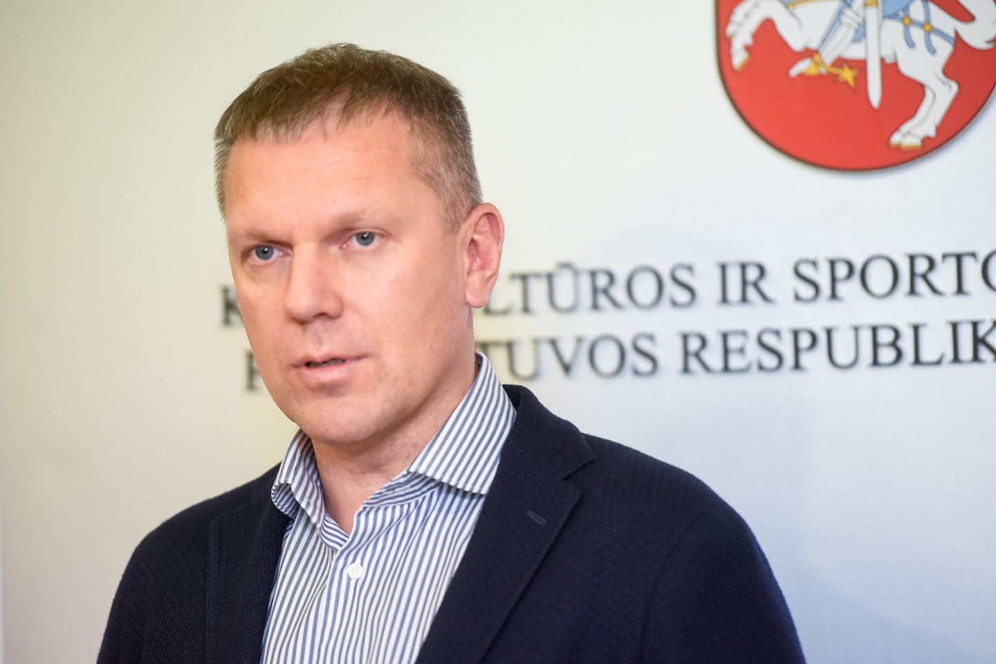 Darius Šaluga išrinktas naujuoju Lietuvos sporto federacijų sąjungos prezidentu.<br>D.Umbraso nuotr.