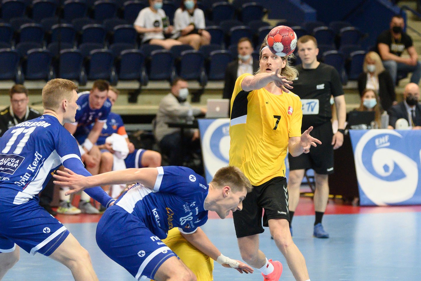 Lietuvos rankinio rinktinės mačas su Islandijos komandą.<br>V.Skaraičio nuotr.