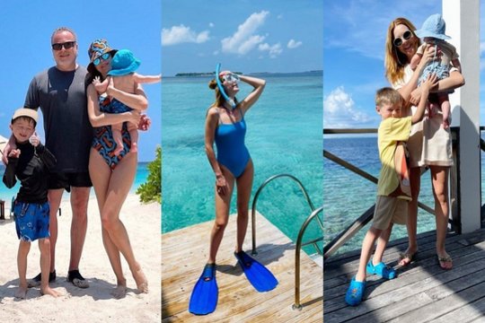 Buvęs K. Orbakaitės vyras su šeima leidosi į pavydėtinas atostogas: po gimdymo jo žmona demonstruoja tobulą figūrą 
