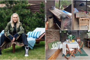  I. Stonkuvienė ėmėsi namų atnaujinimo:  senais baldais apstatyta terasa pakeista neišlaidaujant