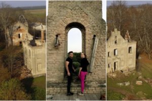 Zarasų rajone griūvantį dvarą įsigijusi pora: „Neturime pinigų, bet vis tiek kažkaip išsisukame“