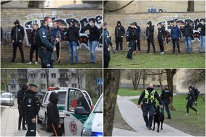 Vilniuje – futbolo ir krepšinio sirgalių muštynės: sulėkė policijos ekipažai, sulaikyta apie 30 chuliganų