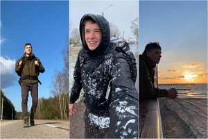 Per 15 dienų Mantvydas pėsčias iš Vilniaus nužingsniavo į Palangą