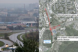 Keisis eismo organizavimas Buivydiškių ir Ozo gatvių sankryžoje bei dalyje Buivydiškių gatvės