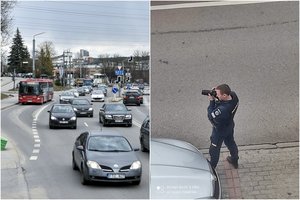 Užfiksavo pareigūną, fotografuojantį vairuotojus – policija įspėja, kad netrukus skelbs apie pažeidėjus