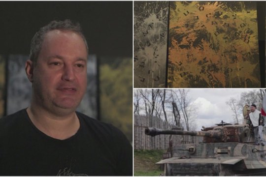 Buvęs snaiperis atrado išskirtinę terapinio meno formą: vietoje teptukų naudoja šaunamuosius ginklus ar net tankinę patranką
