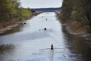 Lietuvos irkluotojai surengė varžybas prancūzų karo belaisvių iškastame Vilhelmo kanale