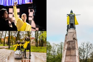 Vilnius išreiškė ypatingą palaikymą „The Roop“: papuošė miesto skulptūras