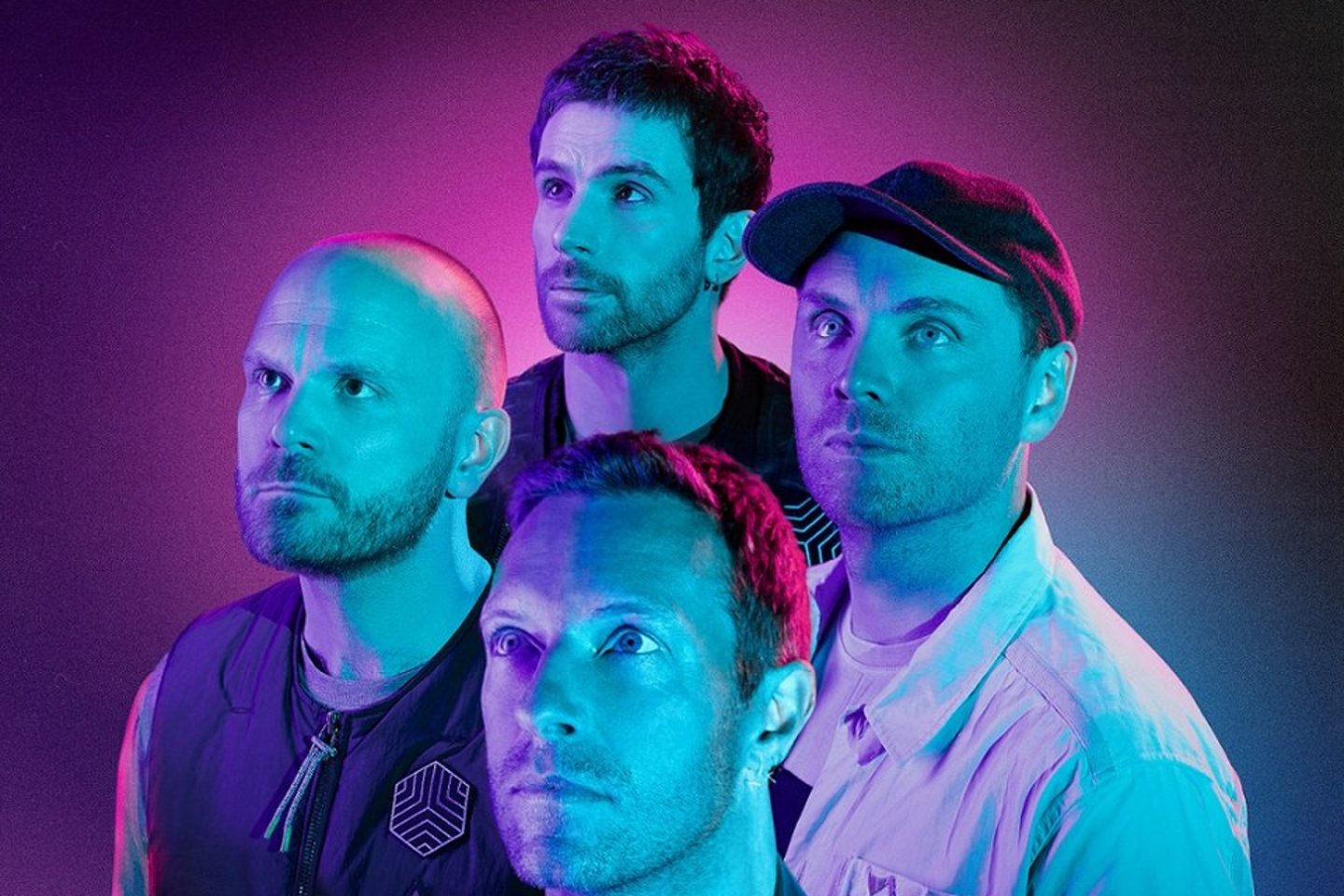 „Coldplay“ po pertraukos pristatė naują dainą „Higher Power“: kūrinio premjera įvyko kosmose.<br> Pr. siuntėjų nuotr.