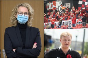Krepšinio aistruolius supykdė vaizdai tribūnose – į karantino reikalavimus numojo ir ministrė A. Armonaitė