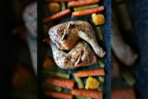 Vištiena su morkomis, apelsinais ir rabarbarais: receptas paprastas, o skonis – stulbinantis