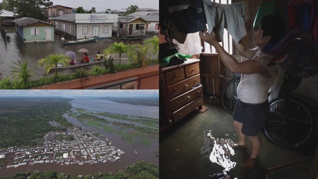Ekstremalūs potvyniai Brazilijoje: vanduo apsėmė gatves, daugelis gyventojų evakuoti