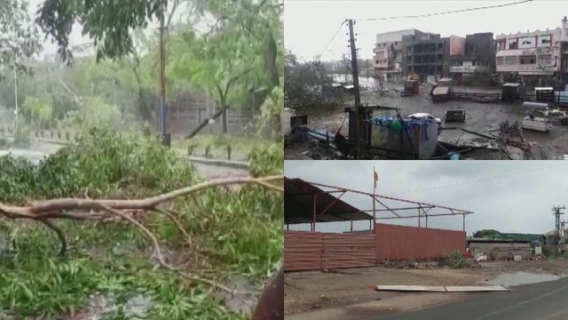 Po Indiją sudrebinusio „Tauktae“ ciklono: laikinai uždaryti oro uostai, išvartyti medžiai ir apgriuvę pastatai
