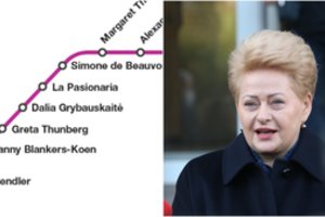Briuselio metro žemėlapyje – žymiausių Europos moterų pavardės: tarp jų – ir D. Grybauskaitė