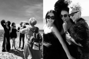 „Queens of Roses“ dalinasi muzikinio klipo filmavimo užkulisiais